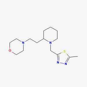 molecular formula C15H26N4OS B5268769 4-(2-{1-[(5-methyl-1,3,4-thiadiazol-2-yl)methyl]-2-piperidinyl}ethyl)morpholine 