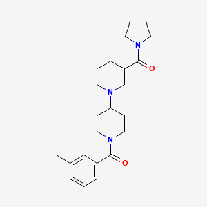 molecular formula C23H33N3O2 B5268771 1'-(3-methylbenzoyl)-3-(pyrrolidin-1-ylcarbonyl)-1,4'-bipiperidine 