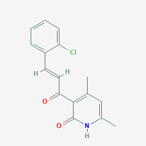 3-[(2E)-3-(2-chlorophenyl)prop-2-enoyl]-4,6-dimethylpyridin-2(1H)-one