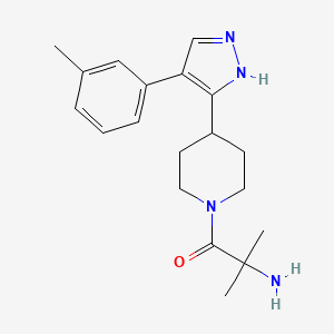 (1,1-dimethyl-2-{4-[4-(3-methylphenyl)-1H-pyrazol-5-yl]piperidin-1-yl}-2-oxoethyl)amine