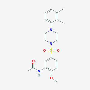 molecular formula C21H27N3O4S B5268852 N-(5-{[4-(2,3-dimethylphenyl)-1-piperazinyl]sulfonyl}-2-methoxyphenyl)acetamide 