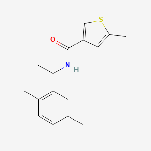 molecular formula C16H19NOS B5268857 N-[1-(2,5-dimethylphenyl)ethyl]-5-methylthiophene-3-carboxamide 