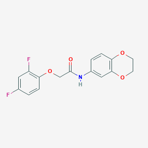 molecular formula C16H13F2NO4 B5268867 2-(2,4-difluorophenoxy)-N-(2,3-dihydro-1,4-benzodioxin-6-yl)acetamide 