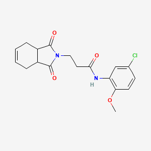 N-(5-chloro-2-methoxyphenyl)-3-(1,3-dioxo-3a,4,7,7a-tetrahydroisoindol-2-yl)propanamide