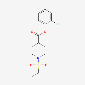 molecular formula C14H18ClNO4S B5268913 2-chlorophenyl 1-(ethylsulfonyl)-4-piperidinecarboxylate 