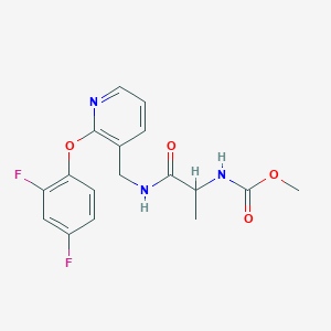 methyl [2-({[2-(2,4-difluorophenoxy)pyridin-3-yl]methyl}amino)-1-methyl-2-oxoethyl]carbamate