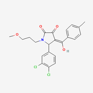 5-(3,4-dichlorophenyl)-3-hydroxy-1-(3-methoxypropyl)-4-(4-methylbenzoyl)-2,5-dihydro-1H-pyrrol-2-one