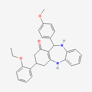 3-(2-ethoxyphenyl)-11-(4-methoxyphenyl)-2,3,4,5,10,11-hexahydro-1H-dibenzo[b,e][1,4]diazepin-1-one