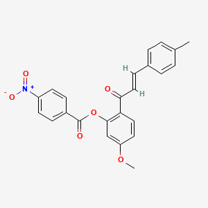 5-methoxy-2-[3-(4-methylphenyl)acryloyl]phenyl 4-nitrobenzoate