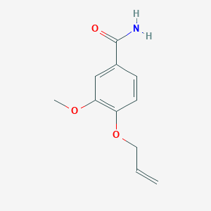 molecular formula C11H13NO3 B5268966 3-Methoxy-4-prop-2-enoxybenzamide 