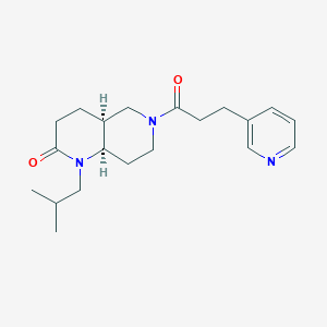 (4aS*,8aR*)-1-isobutyl-6-[3-(3-pyridinyl)propanoyl]octahydro-1,6-naphthyridin-2(1H)-one