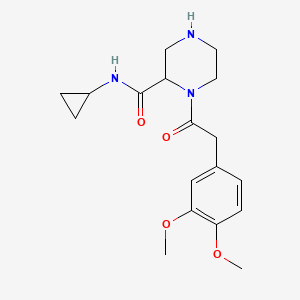 N-cyclopropyl-1-[(3,4-dimethoxyphenyl)acetyl]-2-piperazinecarboxamide