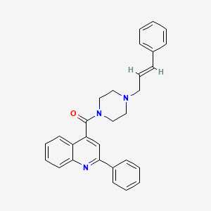 {4-[(E)-3-PHENYL-2-PROPENYL]PIPERAZINO}(2-PHENYL-4-QUINOLYL)METHANONE