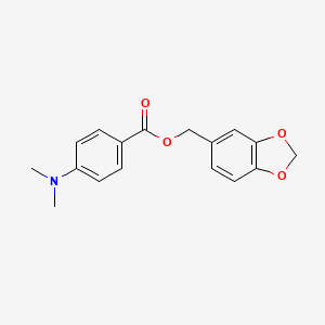 1,3-benzodioxol-5-ylmethyl 4-(dimethylamino)benzoate