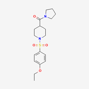 1-(4-ETHOXYBENZENESULFONYL)-4-(PYRROLIDINE-1-CARBONYL)PIPERIDINE