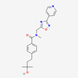 4-(3-hydroxy-3-methylbutyl)-N-methyl-N-{[3-(4-pyridinyl)-1,2,4-oxadiazol-5-yl]methyl}benzamide