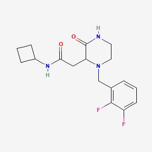 N-cyclobutyl-2-[1-(2,3-difluorobenzyl)-3-oxo-2-piperazinyl]acetamide