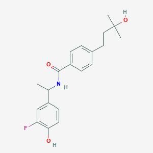 N-[1-(3-fluoro-4-hydroxyphenyl)ethyl]-4-(3-hydroxy-3-methylbutyl)benzamide