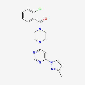 4-[4-(2-chlorobenzoyl)-1-piperazinyl]-6-(3-methyl-1H-pyrazol-1-yl)pyrimidine