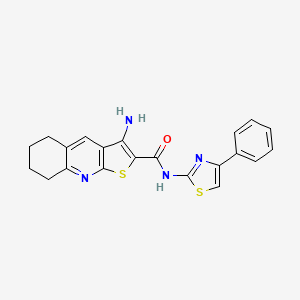 3-amino-N-(4-phenyl-1,3-thiazol-2-yl)-5,6,7,8-tetrahydrothieno[2,3-b]quinoline-2-carboxamide