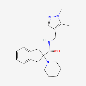 N-[(1,5-dimethyl-1H-pyrazol-4-yl)methyl]-2-(1-piperidinyl)-2-indanecarboxamide