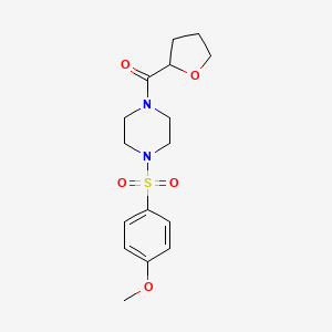 molecular formula C16H22N2O5S B5269081 {4-[(4-Methoxyphenyl)sulfonyl]piperazin-1-yl}(tetrahydrofuran-2-yl)methanone 