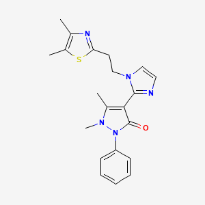 4-{1-[2-(4,5-dimethyl-1,3-thiazol-2-yl)ethyl]-1H-imidazol-2-yl}-1,5-dimethyl-2-phenyl-1,2-dihydro-3H-pyrazol-3-one