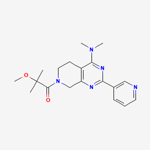 molecular formula C19H25N5O2 B5269103 7-(2-methoxy-2-methylpropanoyl)-N,N-dimethyl-2-pyridin-3-yl-5,6,7,8-tetrahydropyrido[3,4-d]pyrimidin-4-amine 