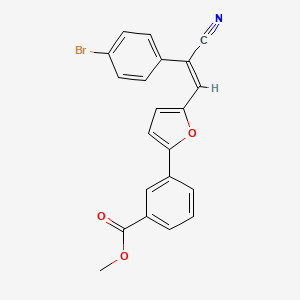 molecular formula C21H14BrNO3 B5269122 methyl 3-{5-[(E)-2-(4-bromophenyl)-2-cyanoethenyl]furan-2-yl}benzoate 