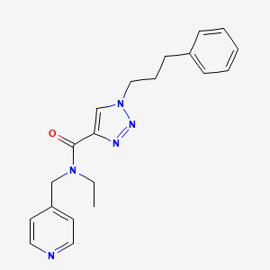 molecular formula C20H23N5O B5269130 N-ethyl-1-(3-phenylpropyl)-N-(4-pyridinylmethyl)-1H-1,2,3-triazole-4-carboxamide 