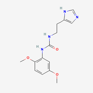 molecular formula C14H18N4O3 B5269138 N-(2,5-dimethoxyphenyl)-N'-[2-(1H-imidazol-4-yl)ethyl]urea 