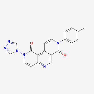 molecular formula C20H14N6O2 B5269144 8-(4-METHYLPHENYL)-2-(4H-1,2,4-TRIAZOL-4-YL)-1H,2H,7H,8H-PYRIDO[3,4-C]1,6-NAPHTHYRIDINE-1,7-DIONE 