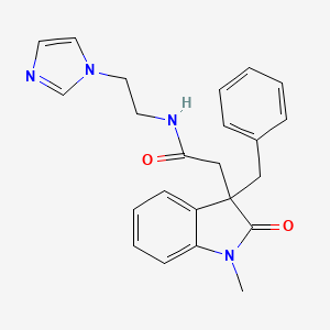 2-(3-benzyl-1-methyl-2-oxo-2,3-dihydro-1H-indol-3-yl)-N-[2-(1H-imidazol-1-yl)ethyl]acetamide