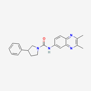 N-(2,3-dimethyl-6-quinoxalinyl)-3-phenyl-1-pyrrolidinecarboxamide