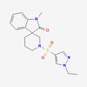 1'-[(1-ethyl-1H-pyrazol-4-yl)sulfonyl]-1-methylspiro[indole-3,3'-piperidin]-2(1H)-one