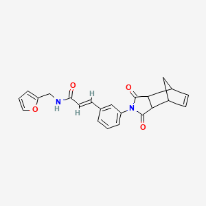 3-[3-(3,5-dioxo-4-azatricyclo[5.2.1.0~2,6~]dec-8-en-4-yl)phenyl]-N-(2-furylmethyl)acrylamide