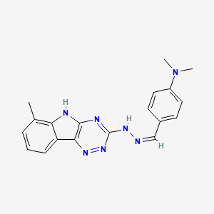 molecular formula C19H19N7 B5269205 4-(dimethylamino)benzaldehyde (6-methyl-5H-[1,2,4]triazino[5,6-b]indol-3-yl)hydrazone 