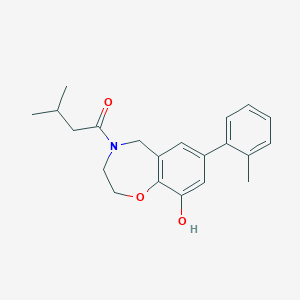 4-(3-methylbutanoyl)-7-(2-methylphenyl)-2,3,4,5-tetrahydro-1,4-benzoxazepin-9-ol