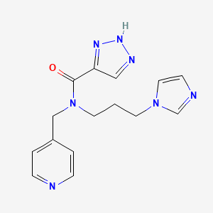 N-[3-(1H-imidazol-1-yl)propyl]-N-(4-pyridinylmethyl)-1H-1,2,3-triazole-5-carboxamide