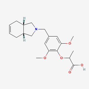 2-{4-[(3aR*,7aS*)-1,3,3a,4,7,7a-hexahydro-2H-isoindol-2-ylmethyl]-2,6-dimethoxyphenoxy}propanoic acid