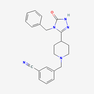 3-{[4-(4-benzyl-5-oxo-4,5-dihydro-1H-1,2,4-triazol-3-yl)-1-piperidinyl]methyl}benzonitrile