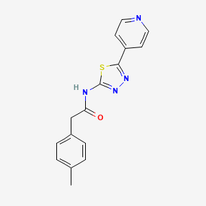 molecular formula C16H14N4OS B5269252 2-(4-methylphenyl)-N-[5-(4-pyridinyl)-1,3,4-thiadiazol-2-yl]acetamide 