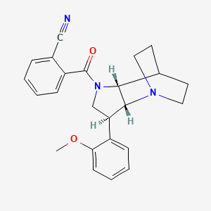 2-[(2R,3S,6R)-3-(2-methoxyphenyl)-1,5-diazatricyclo[5.2.2.02,6]undecane-5-carbonyl]benzonitrile