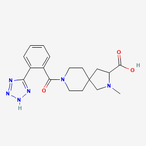 2-methyl-8-[2-(1H-tetrazol-5-yl)benzoyl]-2,8-diazaspiro[4.5]decane-3-carboxylic acid