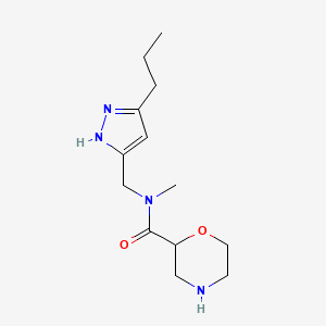 N-methyl-N-[(5-propyl-1H-pyrazol-3-yl)methyl]morpholine-2-carboxamide