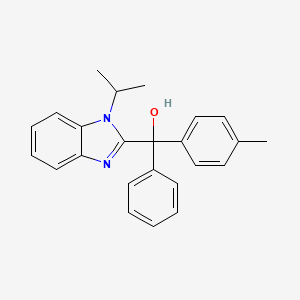 (4-methylphenyl)(phenyl)[1-(propan-2-yl)-1H-benzimidazol-2-yl]methanol