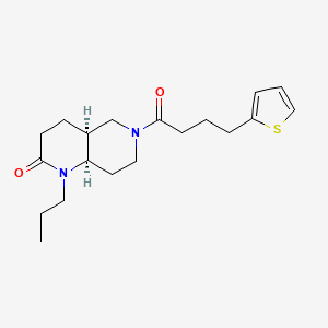 (4aS*,8aR*)-1-propyl-6-[4-(2-thienyl)butanoyl]octahydro-1,6-naphthyridin-2(1H)-one