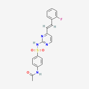 N-{4-[({4-[(E)-2-(2-FLUOROPHENYL)-1-ETHENYL]-2-PYRIMIDINYL}AMINO)SULFONYL]PHENYL}ACETAMIDE