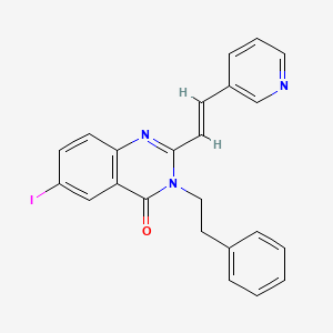 6-iodo-3-(2-phenylethyl)-2-[2-(3-pyridinyl)vinyl]-4(3H)-quinazolinone