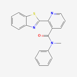 2-(1,3-benzothiazol-2-yl)-N-methyl-N-phenylpyridine-3-carboxamide